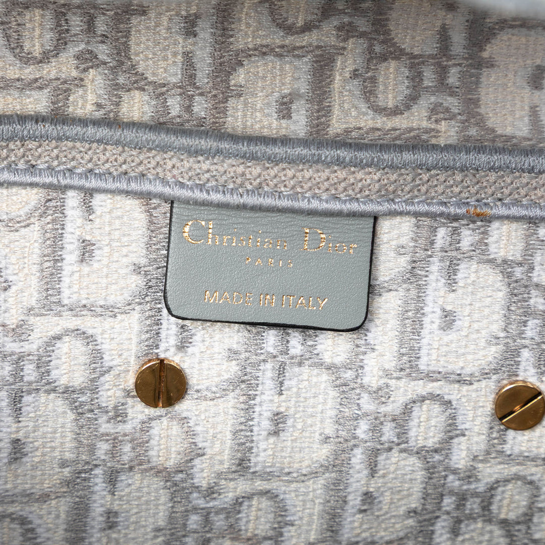 Dior Oblique brodé Toile Saddle Sac