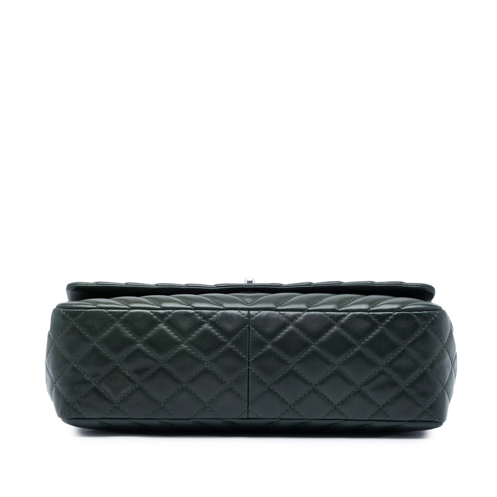 Chanel CC Chevron Rabat simple Cuir d'agneau