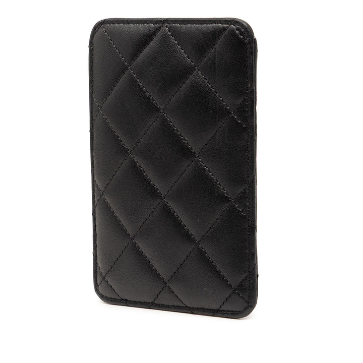 Chanel CC Matelassé Porte-cartes Cuir d'agneau