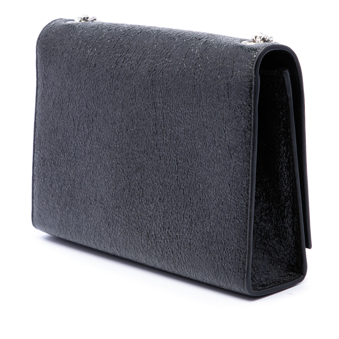 Saint Laurent Sac bandoulière Crackled Kate Monogram Moyen Noir – vue 2 – GABY PARIS