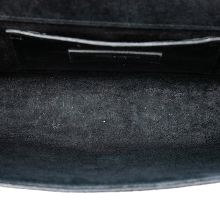 Saint Laurent Sac bandoulière Crackled Kate Monogram Moyen Noir – vue 4 – GABY PARIS