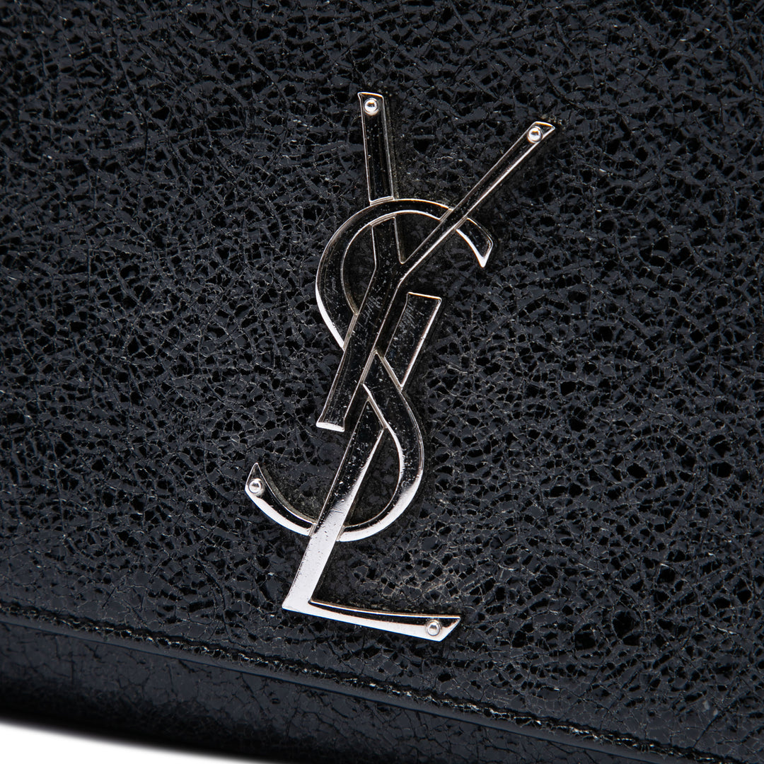 Saint Laurent Sac bandoulière Crackled Kate Monogram Moyen Noir – vue 5 – GABY PARIS