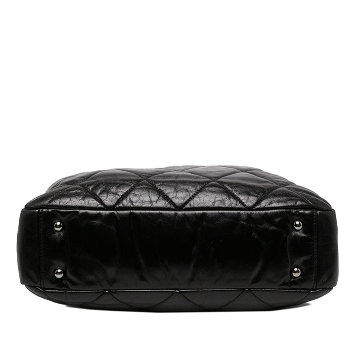 Chanel Cabas Matelassé Glacé et Portobello Cuir de veau Noir – vue 3 – GABY PARIS