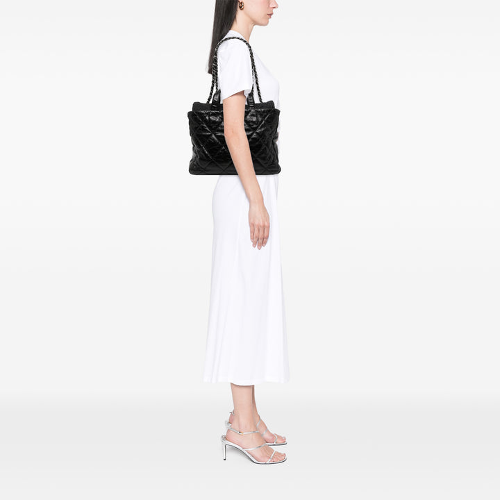 Chanel Cabas Matelassé Glacé et Portobello Cuir de veau Noir – vue 5 – GABY PARIS