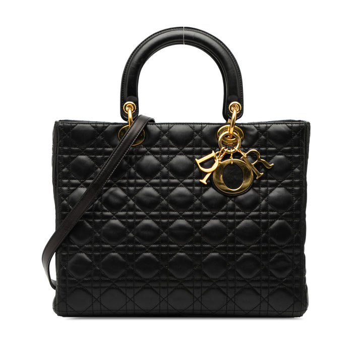 Dior Large Cuir d’agneau Cannage Lady Dior