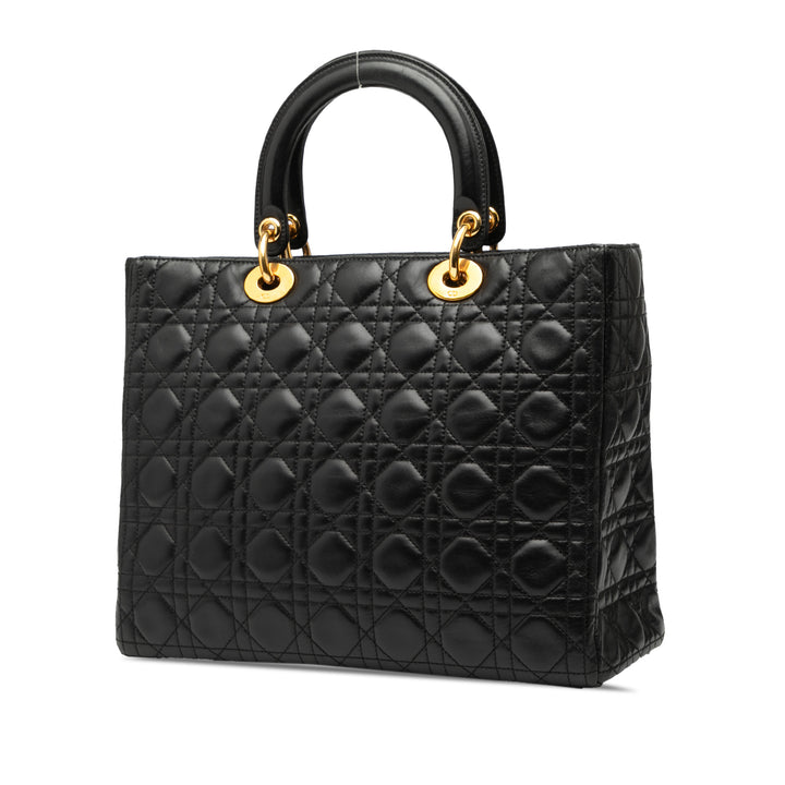 Dior Large Cuir d’agneau Cannage Lady Dior