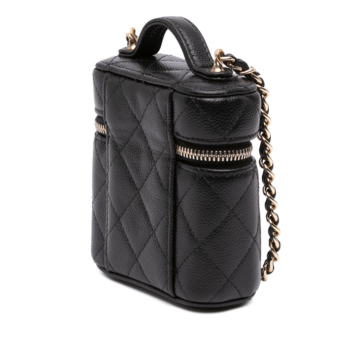 Chanel Poignée with Care Vanity Mini Cuir caviar Noir – vue 2 – GABY PARIS