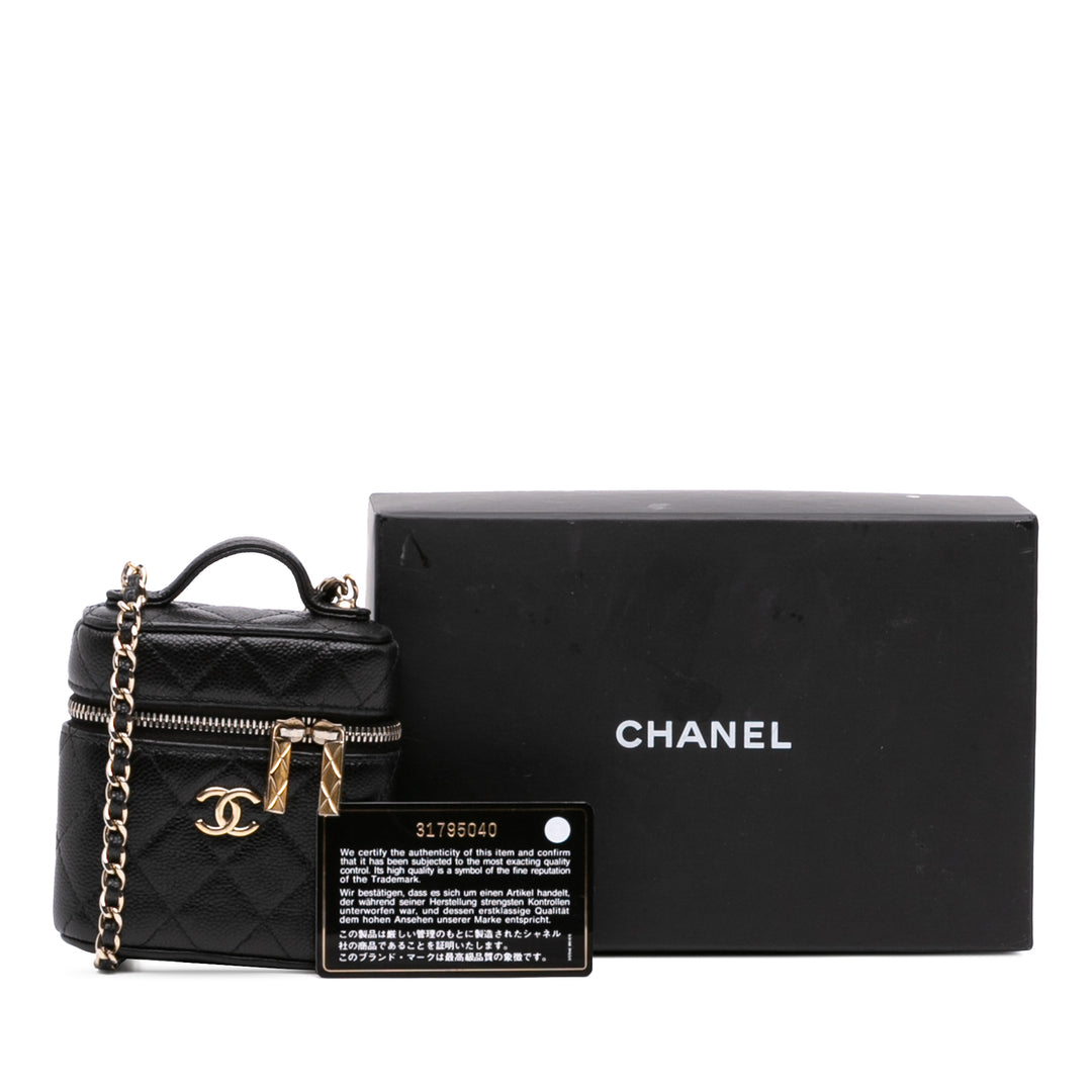 Chanel Poignée with Care Vanity Mini Cuir caviar Noir – vue 7 – GABY PARIS