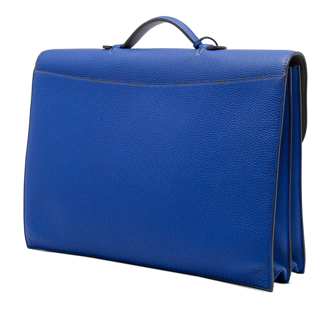 Hermès Porte-documents Verso a Depeches 40 Togo Bleu – vue 2 – GABY PARIS