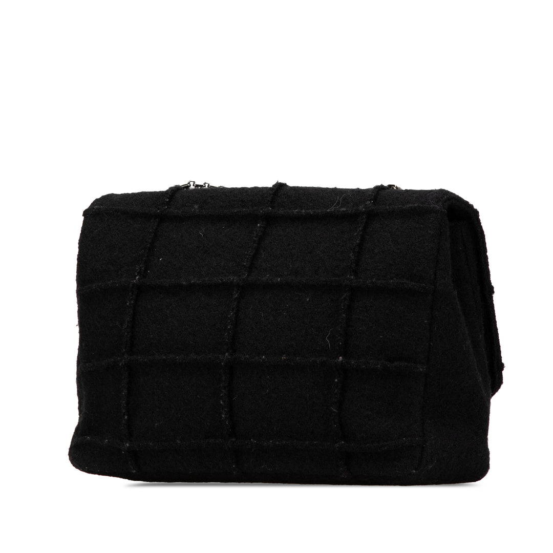 Chanel Jumbo Reissue 2.55 Choco Bar Laine Felt Identification à rabat