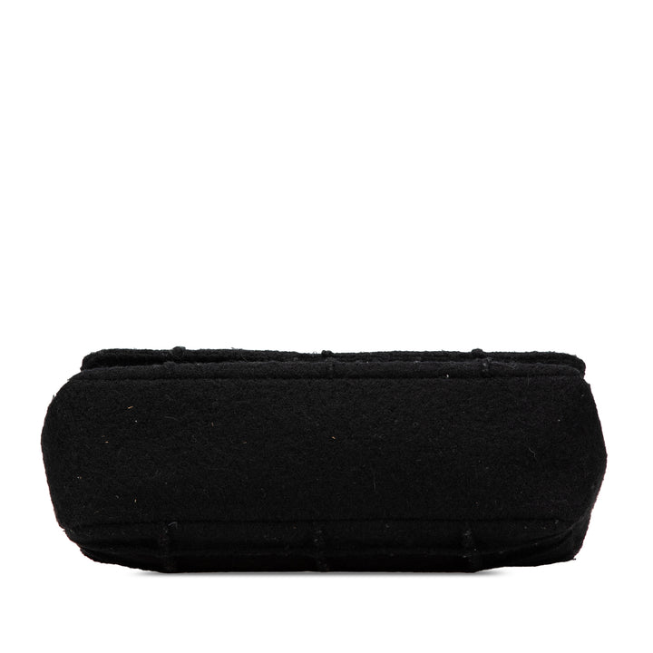 Chanel Jumbo Reissue 2.55 Choco Bar Laine Felt Identification à rabat