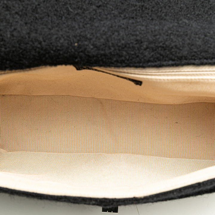 Chanel Jumbo Reissue 2.55 Choco Bar Laine Felt Identification à rabat