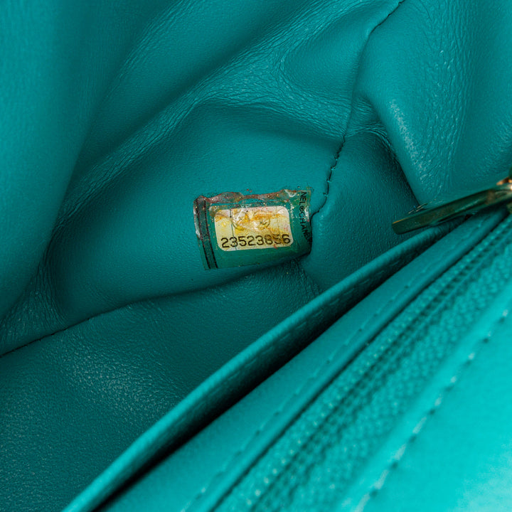 Chanel Mini Rectangular Classic Cuir d’agneau Single Flap Bleu – GABY PARIS Authentique