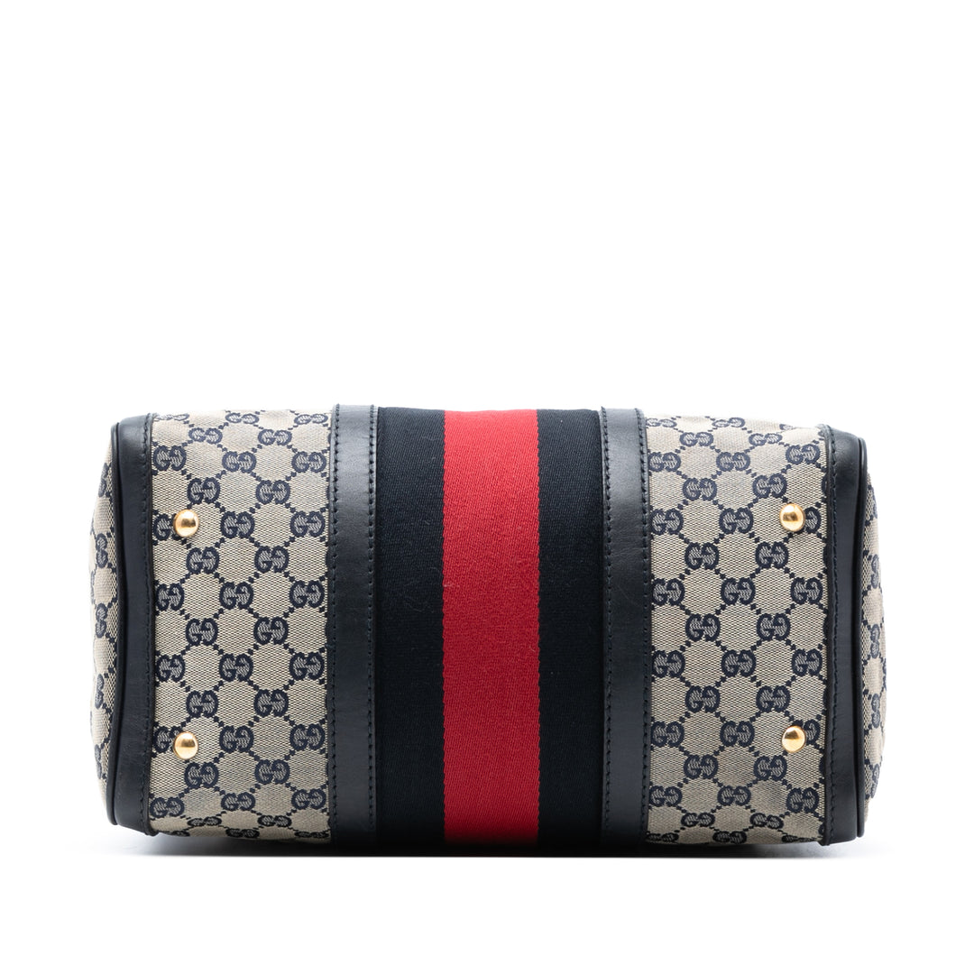 Gucci Medium GG Toile Web Joy Boston Bag