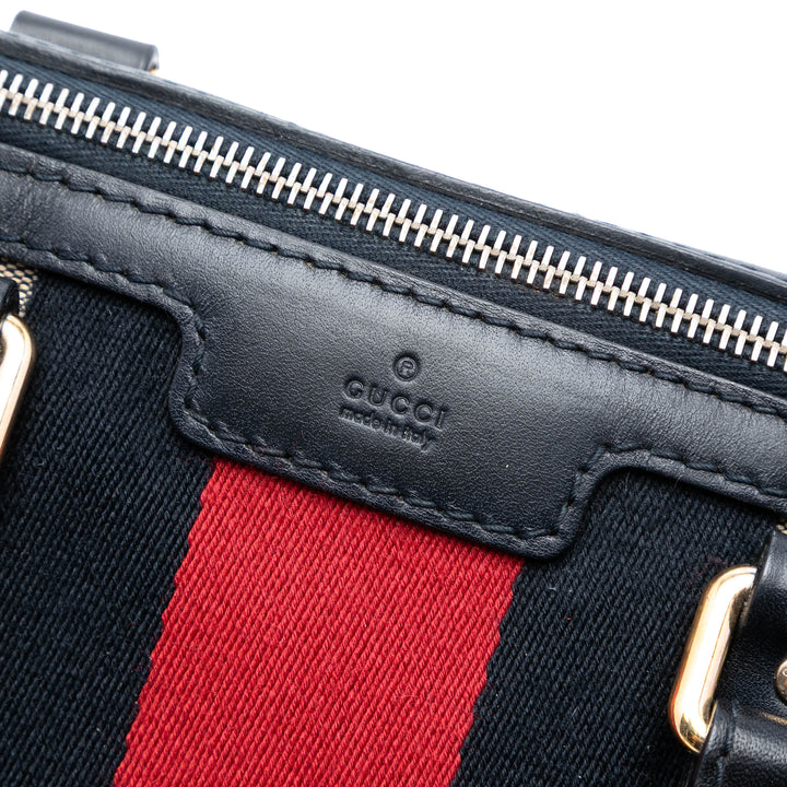 Gucci Medium GG Toile Web Joy Boston Bag