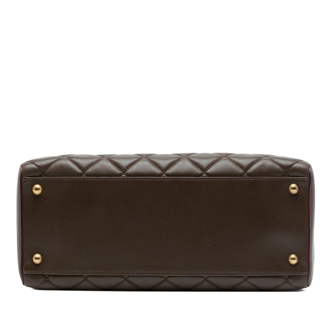 Chanel Cabas Matelassé Perfect Edge Petit Cuir de veau Marron – vue 3 – GABY PARIS
