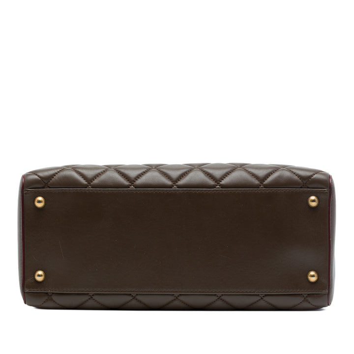 Chanel Cabas Matelassé Perfect Edge Petit Cuir de veau Marron – vue 3 – GABY PARIS