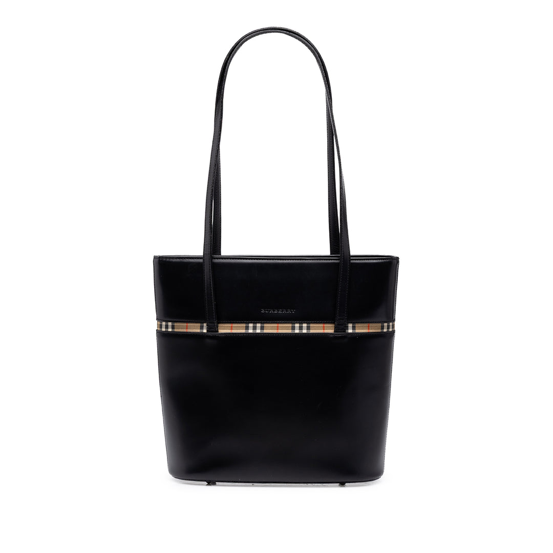 Burberry Cabas House Check à finitions Noir – vue principale – GABY PARIS