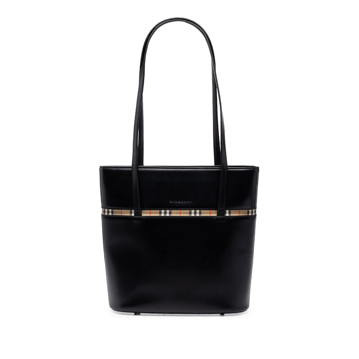 Burberry Cabas House Check à finitions Noir – vue principale – GABY PARIS