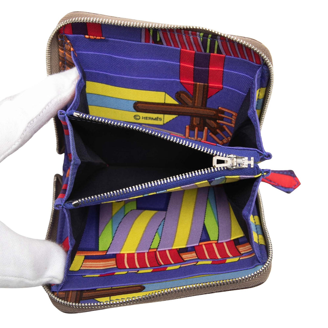 Hermès Epsom Azap Soie in Compact Portefeuille