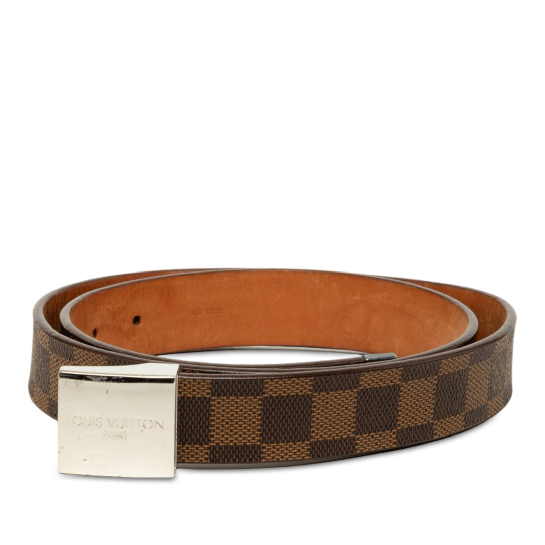 Louis Vuitton Ceinture Ceinture Damier Ébène Marron – vue principale – GABY PARIS