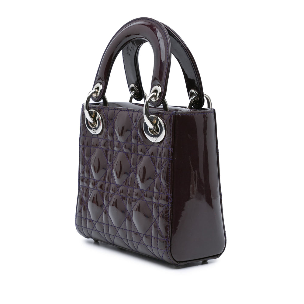 Mini Patent Cannage Lady Dior Purple - Gaby Paris