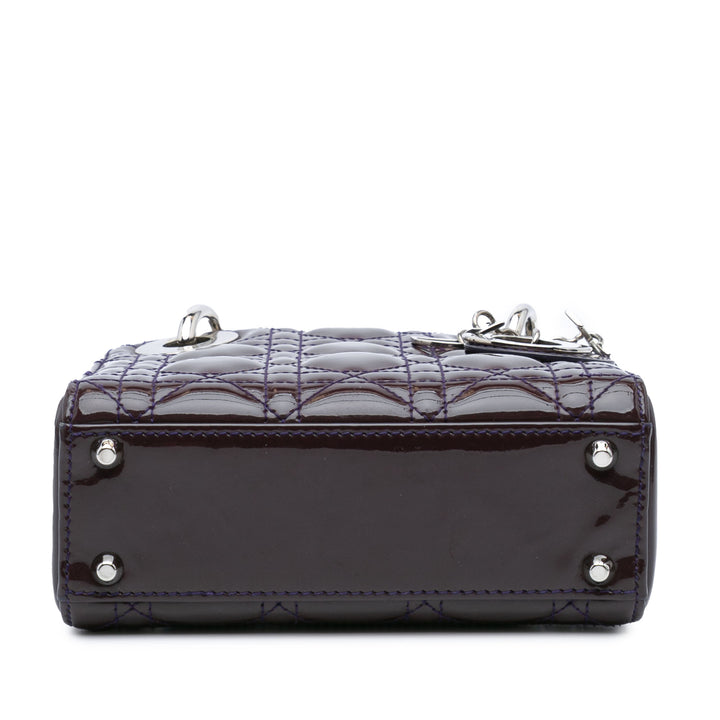 Mini Patent Cannage Lady Dior Purple - Gaby Paris