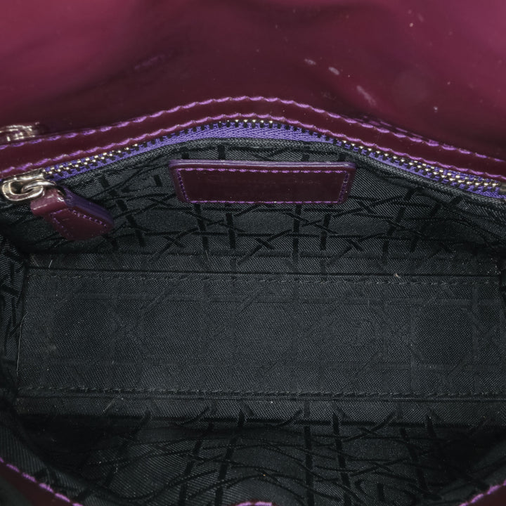 Mini Patent Cannage Lady Dior Purple - Gaby Paris