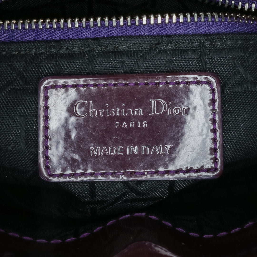 Mini Patent Cannage Lady Dior Purple - Gaby Paris