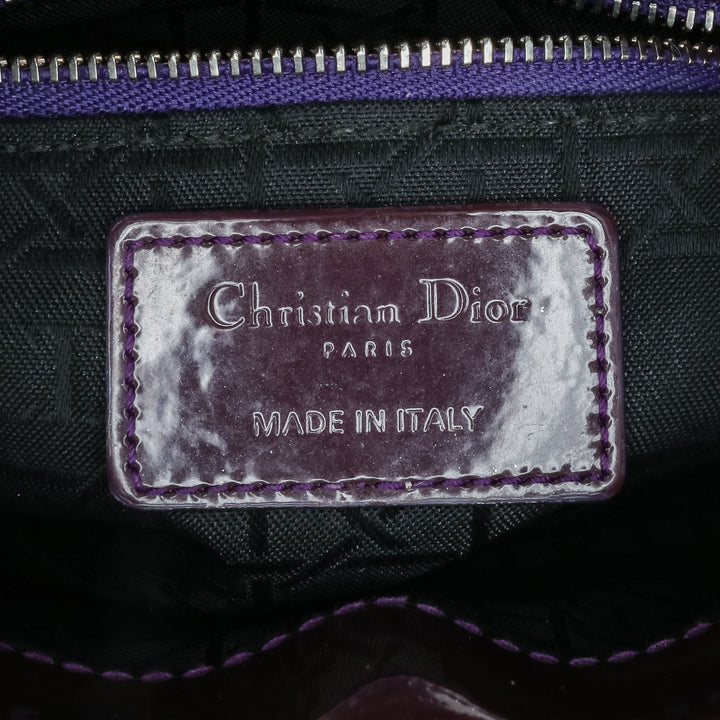 Mini Patent Cannage Lady Dior Purple - Gaby Paris