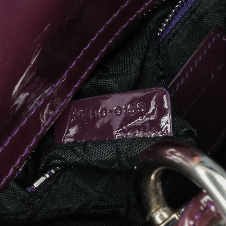 Mini Patent Cannage Lady Dior Purple - Gaby Paris