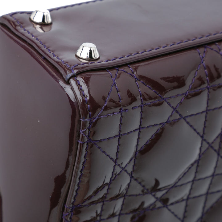 Mini Patent Cannage Lady Dior Purple - Gaby Paris