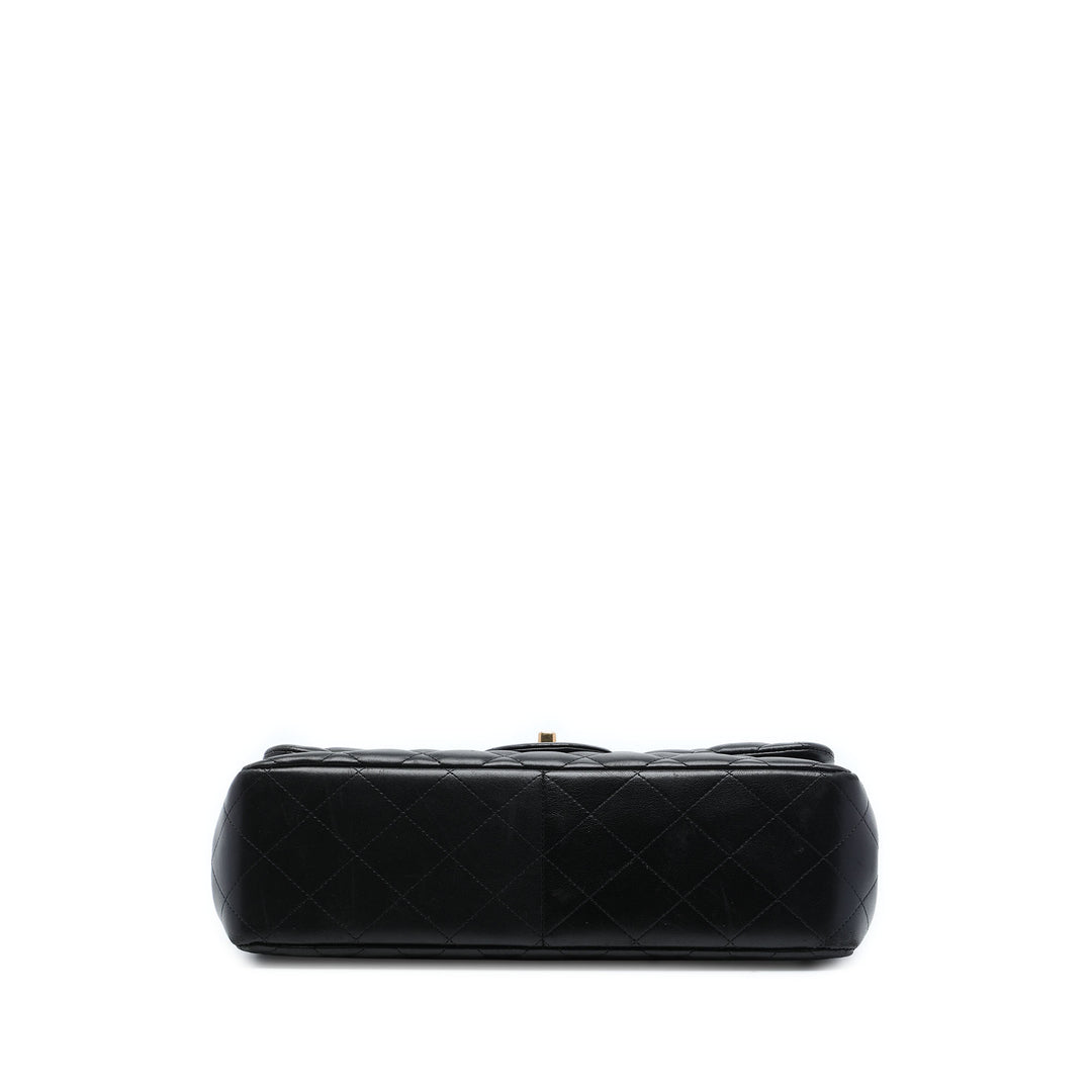 Classic Double rabat Jumbo Cuir d'agneau Noir