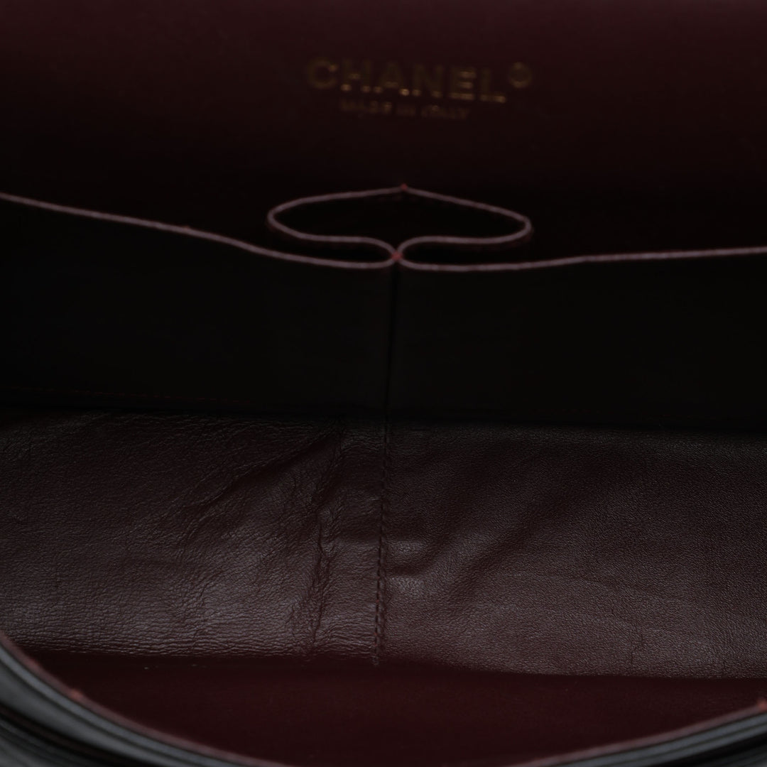 Classic Double rabat Jumbo Cuir d'agneau Noir