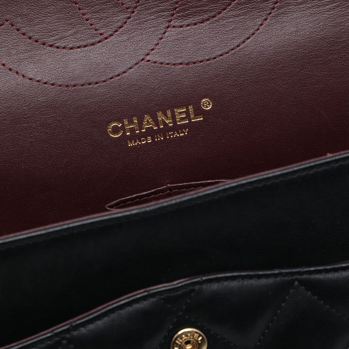 Classic Double rabat Jumbo Cuir d'agneau Noir