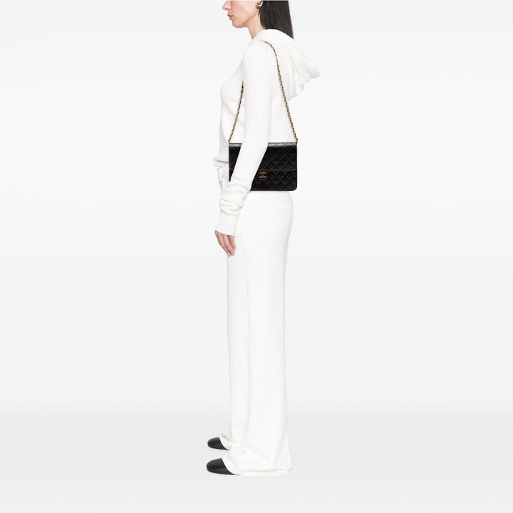 Chanel Medium CC Matelassé Cuir d’agneau Simple rabat