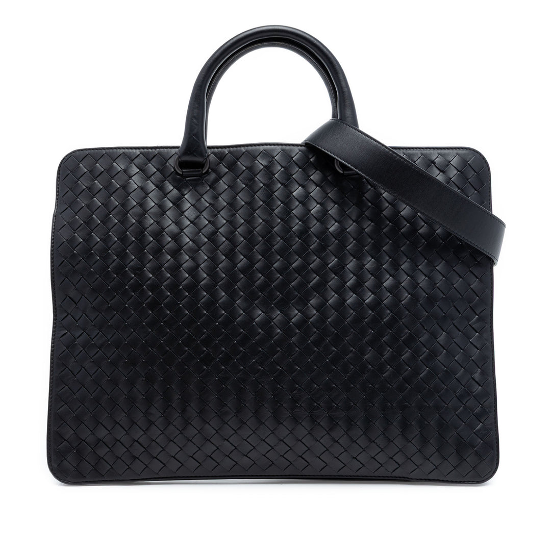 Bottega Veneta Porte-documents Intrecciato Business nappa Noir – vue principale – GABY PARIS