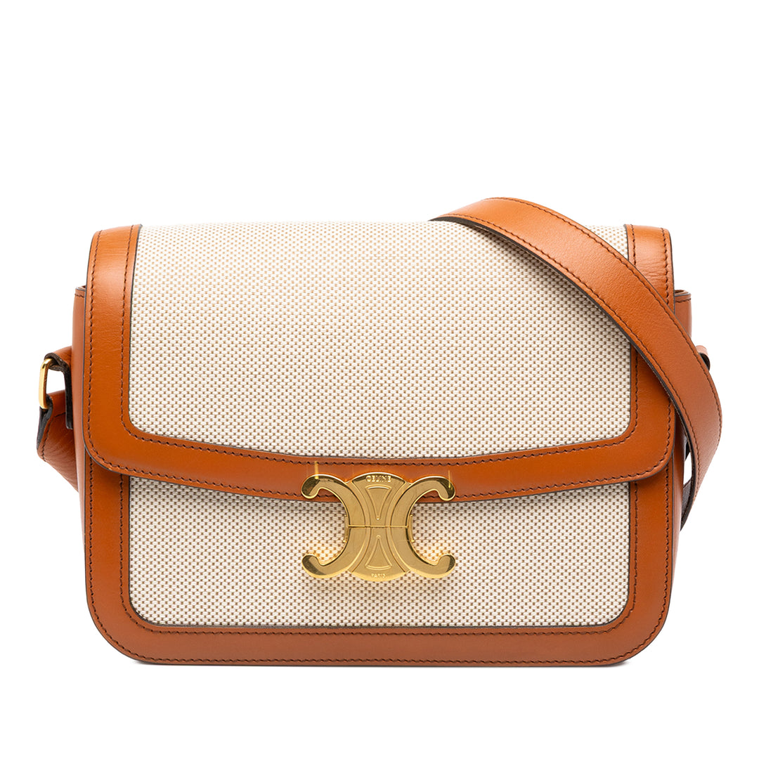 Celine Sac bandoulière Classique et Triomphe Beige – vue principale – GABY PARIS