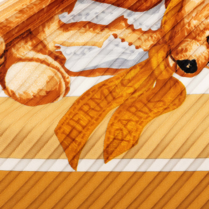 Hermès Confidents Des Coeurs Pleated Soie Foulard