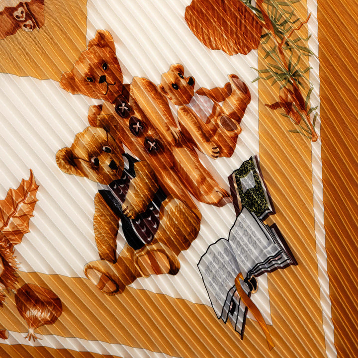 Hermès Confidents Des Coeurs Pleated Soie Foulard