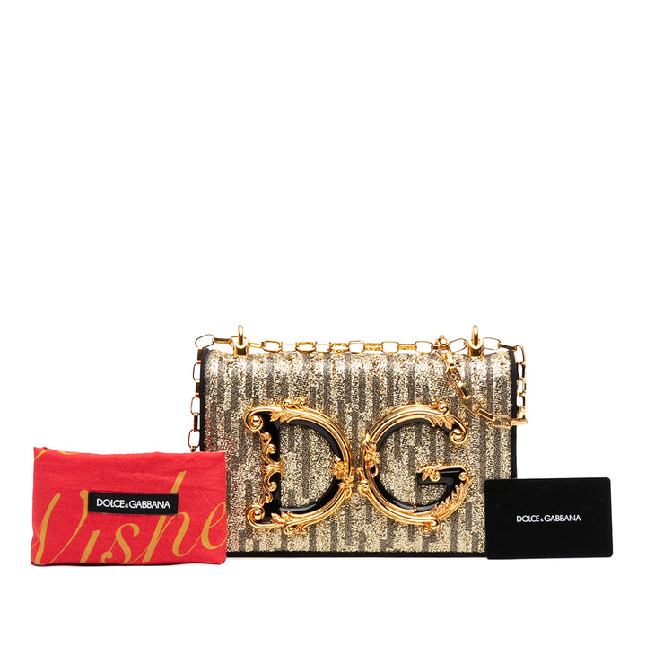 Dolce & Gabbana Métallisé Lurex et DG Girls à rabat Cuir de veau