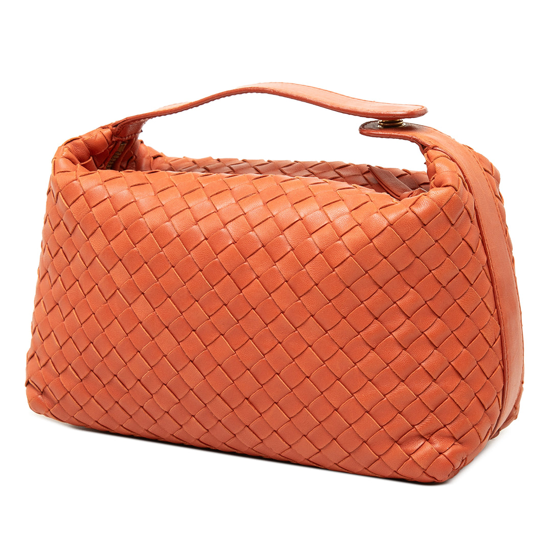Bottega Veneta Sac à main Intrecciato Wallace nappa Mini Orange – vue 2 – GABY PARIS