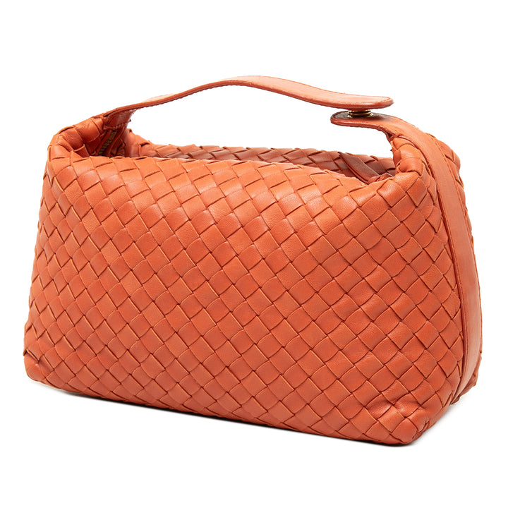 Bottega Veneta Sac à main Intrecciato Wallace nappa Mini Orange – vue 2 – GABY PARIS
