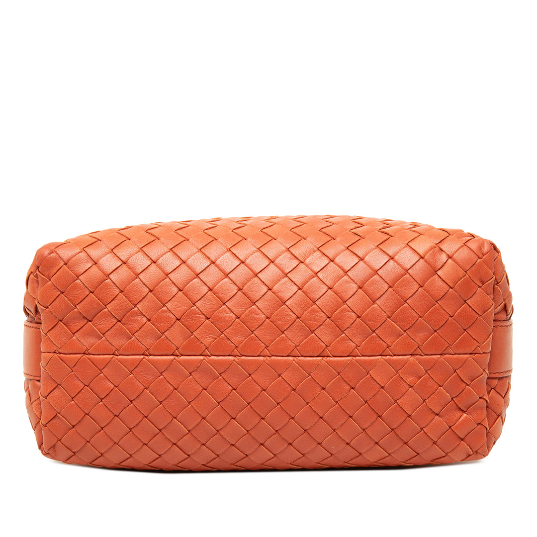 Bottega Veneta Sac à main Intrecciato Wallace nappa Mini Orange – vue 3 – GABY PARIS
