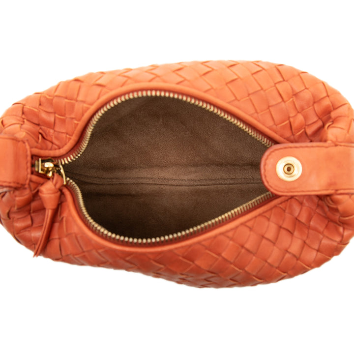 Bottega Veneta Sac à main Intrecciato Wallace nappa Mini Orange – vue 4 – GABY PARIS