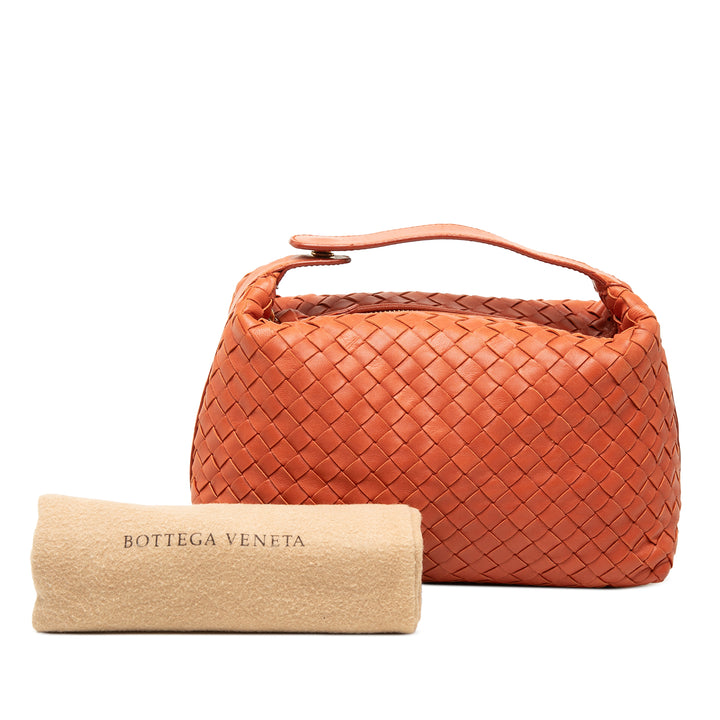 Bottega Veneta Sac à main Intrecciato Wallace nappa Mini Orange – vue 7 – GABY PARIS