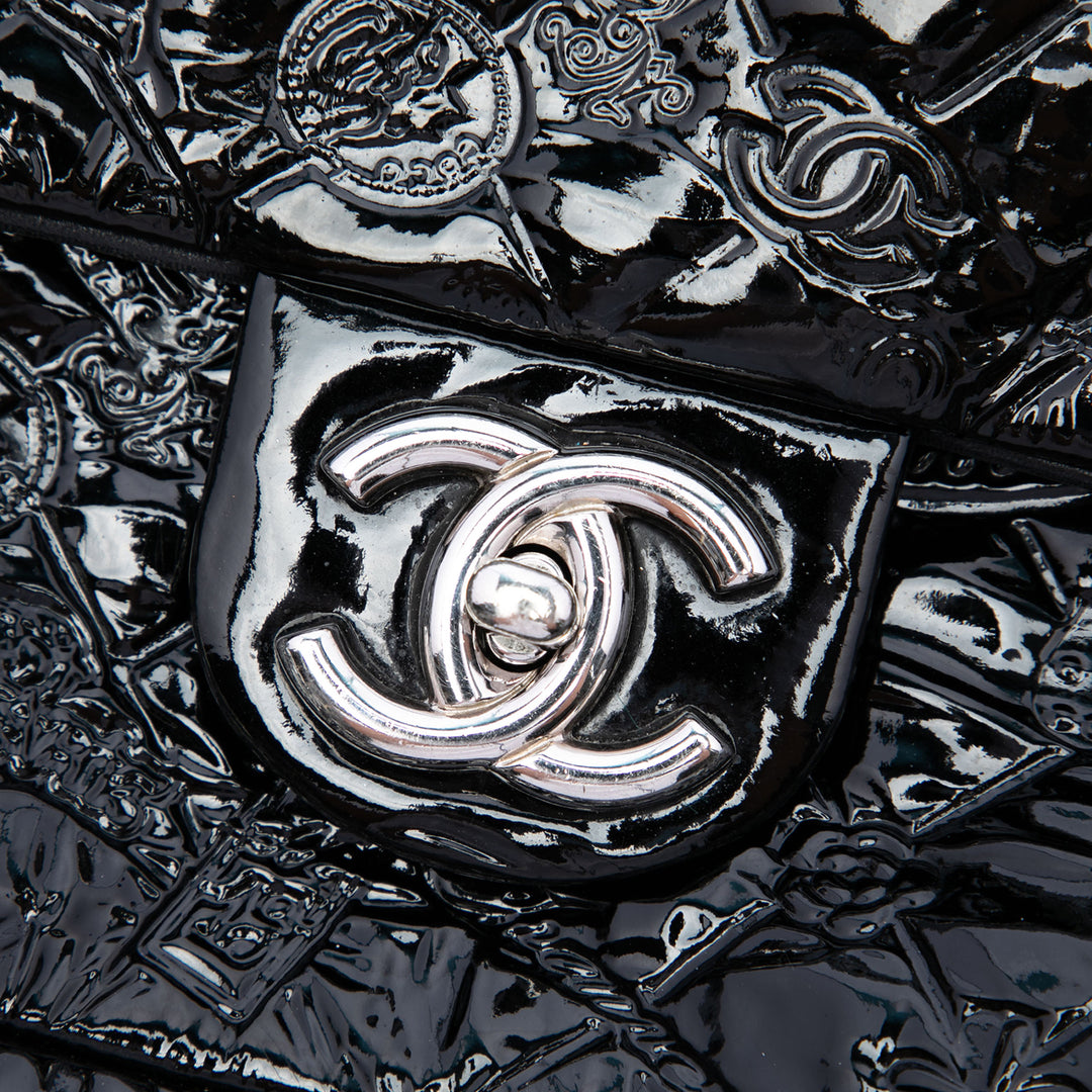 Chanel embossé Lucky Symbols à rabat Jumbo Noir – vue 5 – GABY PARIS