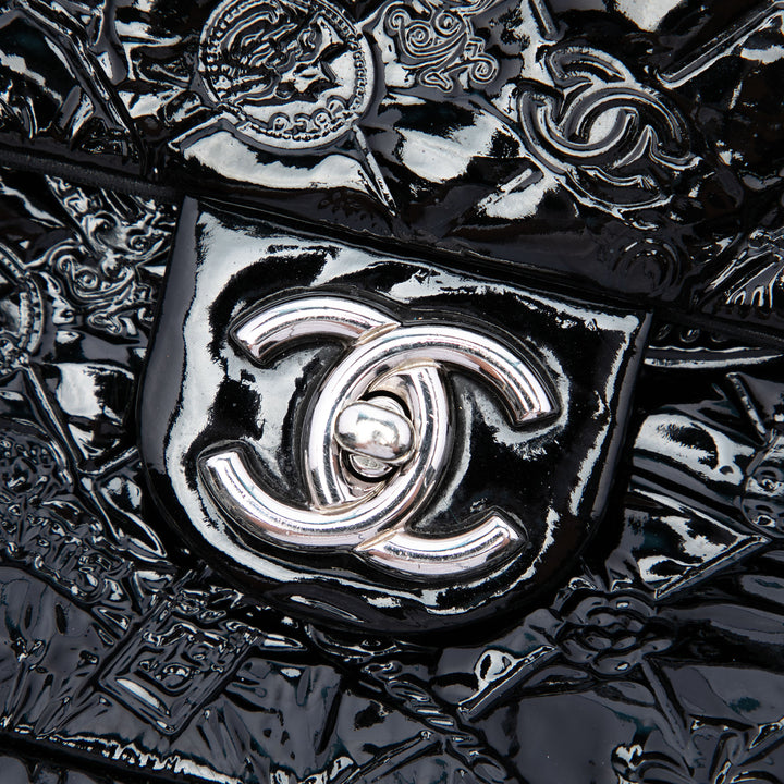 Chanel embossé Lucky Symbols à rabat Jumbo Noir – vue 5 – GABY PARIS