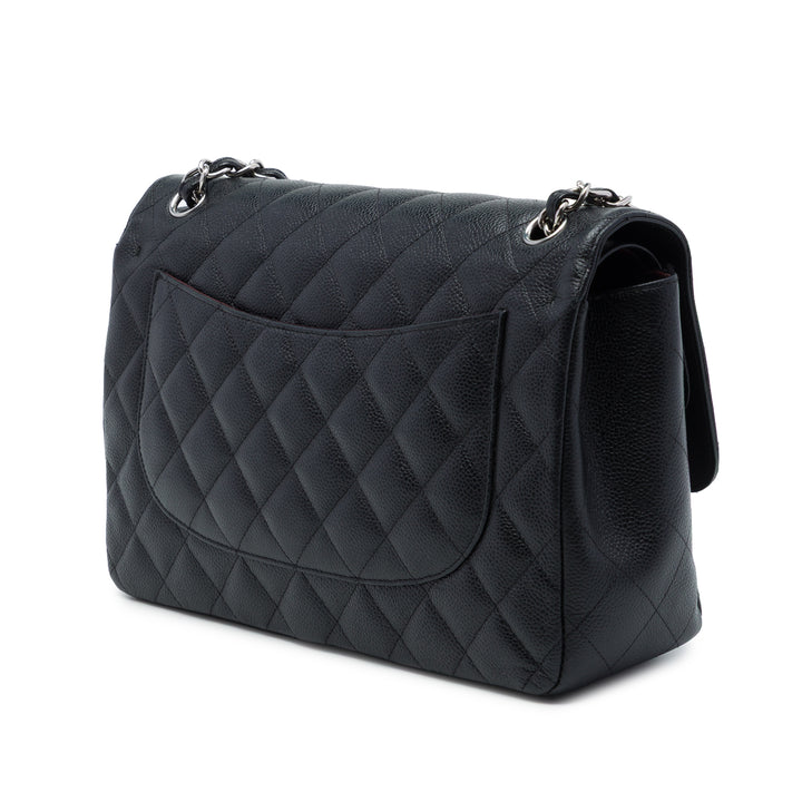 Chanel Sac porté épaule Classic Double rabat Jumbo Cuir caviar Noir – vue 2 – GABY PARIS