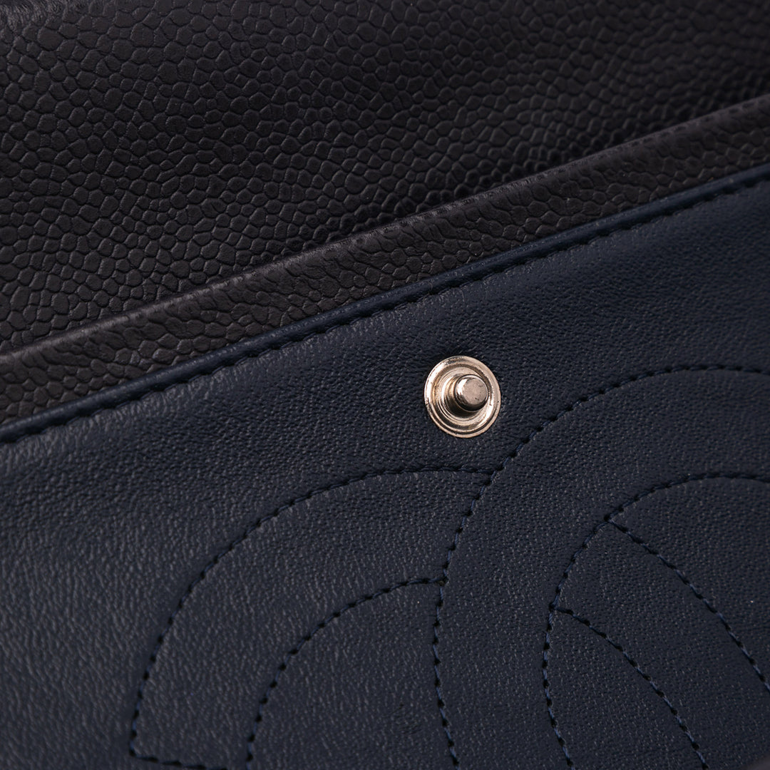 Jumbo Classic Caviar Double Flap Black - Gaby Paris